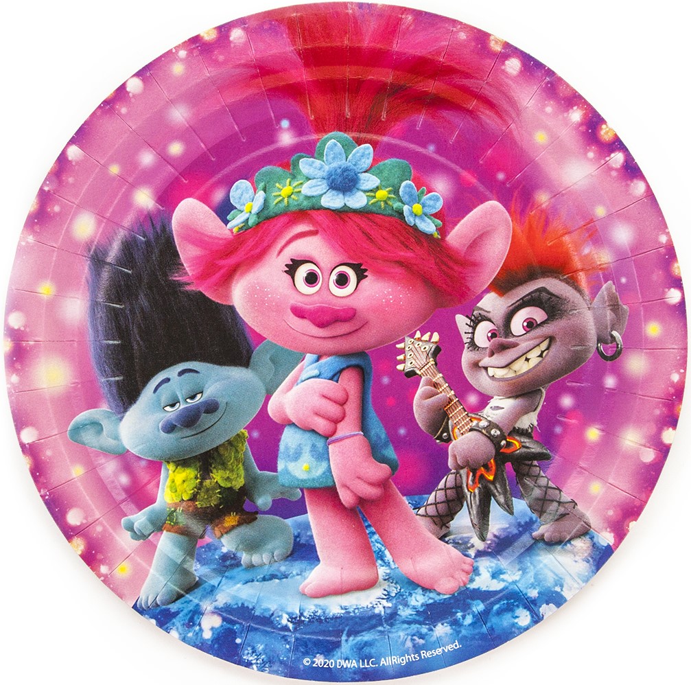 Тарелки (7''/18 см) Тролли, 6 шт.