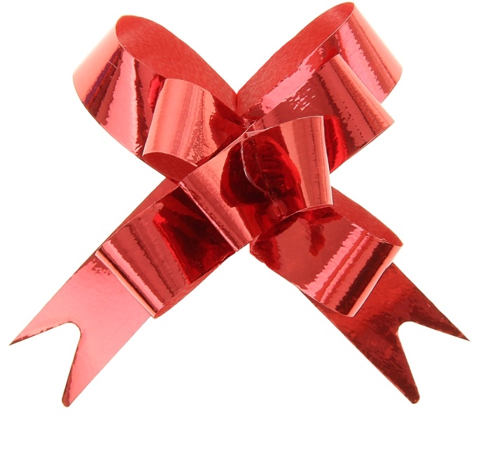 Бант-бабочка (1,2см), Красный, 1 шт.