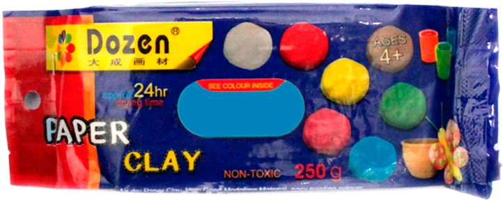 Глина для лепки, голубой, 250 гр, 1 шт.