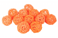 Шар из ротанга (6см), оранжевый, 1 шт.