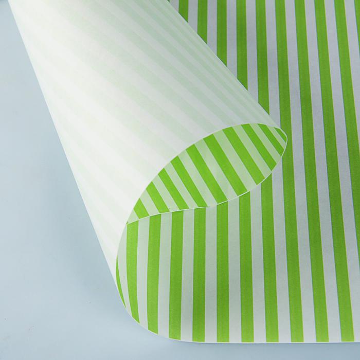 Бумага крафт (0,5*10м), Полоски салатовые, 1 шт.
