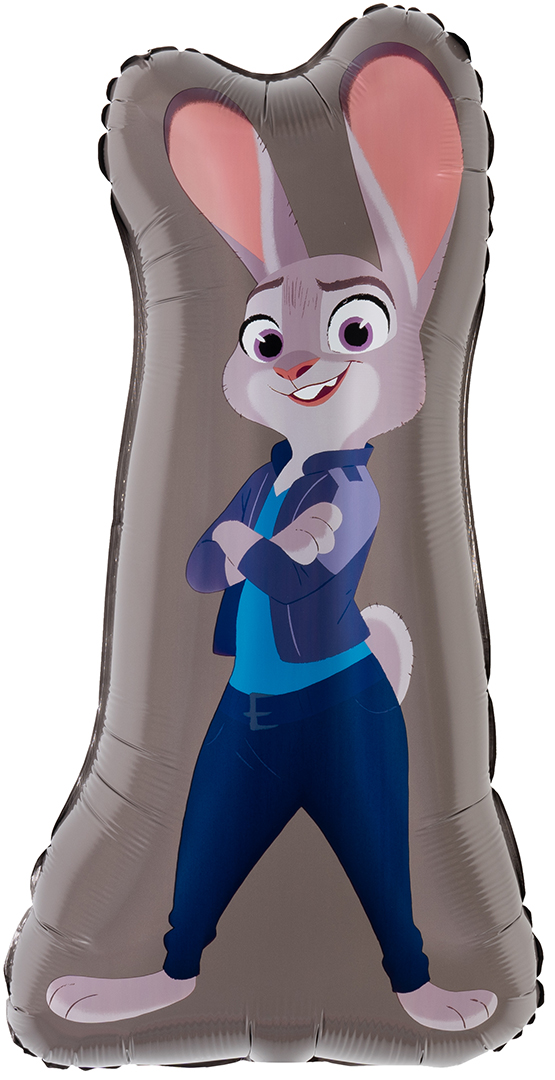 Шар (30''/76см) Фигура, Зайка Полицейский, 1 шт.