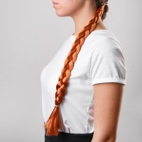 Коса на резинке "Русый", длина 85 см, 1 шт.