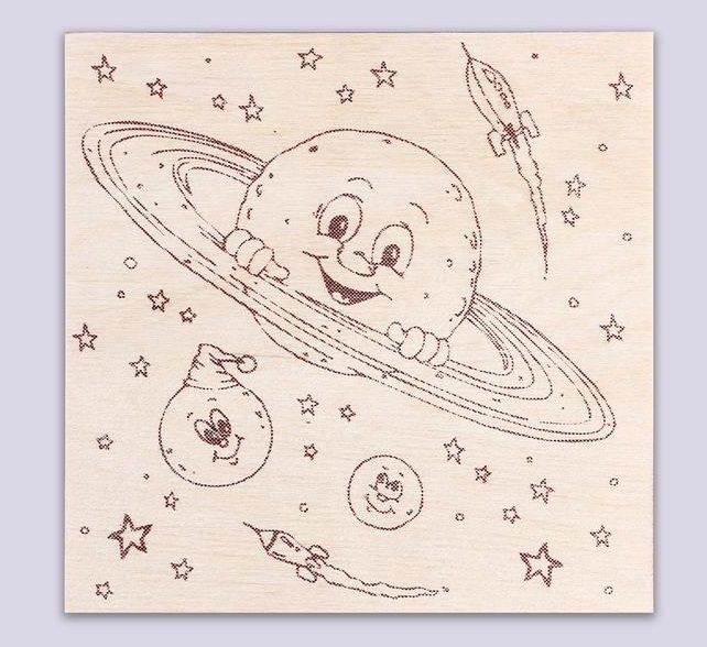 Доска для выжигания "Весёлые планеты", 1 шт.