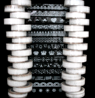 Скотч декоративный (15мм*10м), Белый, Микс, 10 шт.