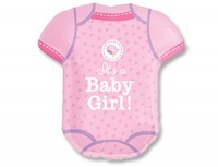 1207-3157_m1 Шар (24"/60см) Фигура, Боди С Рождением Малышка, 1 шт.