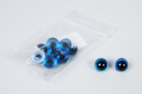 Аксессуар для декора (1,8см), Глазки синие, 10 шт.