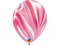 Шар (11"/27см) Супер Агат Red White, 5ст., 25 шт.