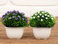 Бонсай в горшке (8*11см) Мелкие цветочки, микс, 1 шт.