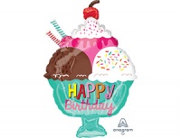 1207-3213_m1 Шар (23"/58см) Фигура, HB Мороженое в креманке, 1 шт.