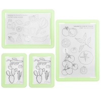 Набор фоторамок на магните (12х7; 7х9.5; 11х14.5см), зеленый, 4 шт.