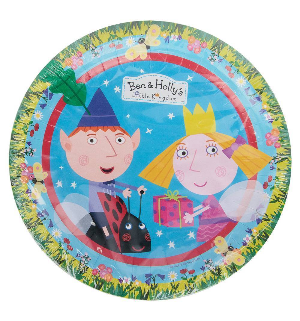Тарелки бумажные (18см), Бен и Холли, 6 шт.