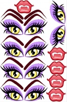 Наклейки "Монстр Вульф", 5 компл. на листе, 1 шт.