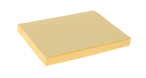 Блок с липким краем 76мм*101мм 100л пастель желтый 589633