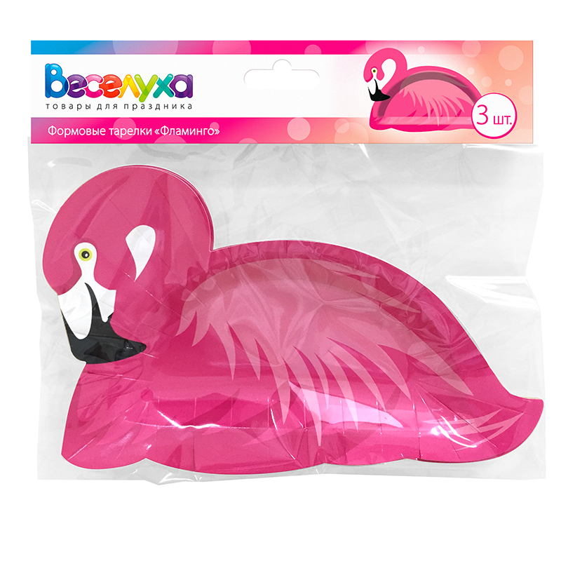 Формовые тарелки (24*16см), "Фламинго", 3 шт.