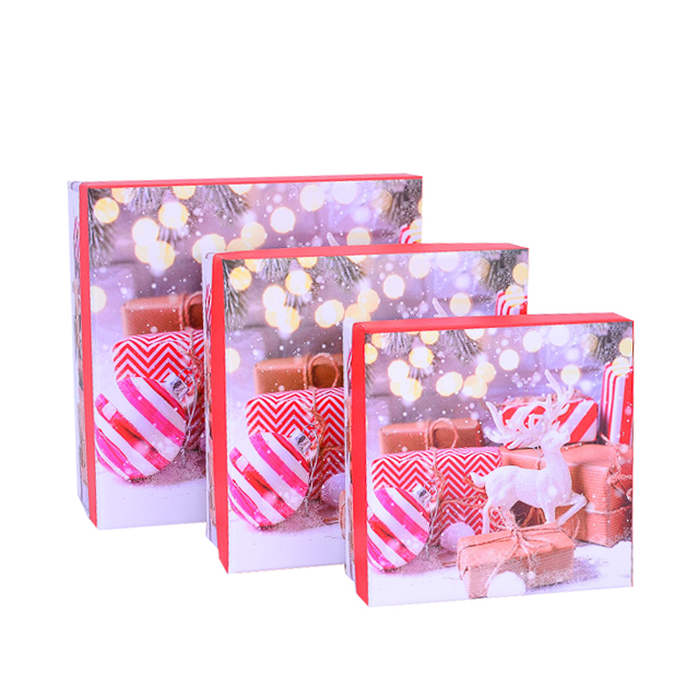 Коробка (12.5*12.5*6см), Подарки, 1 шт. 