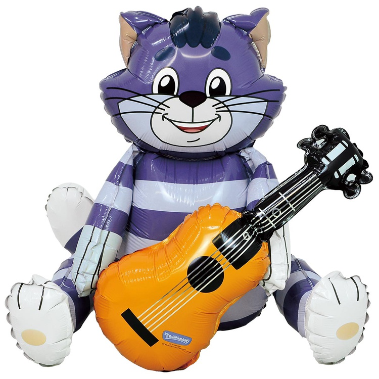 Шар (39"/99см) Фигура, Простоквашино, Матроскин Гитара, 1 шт.