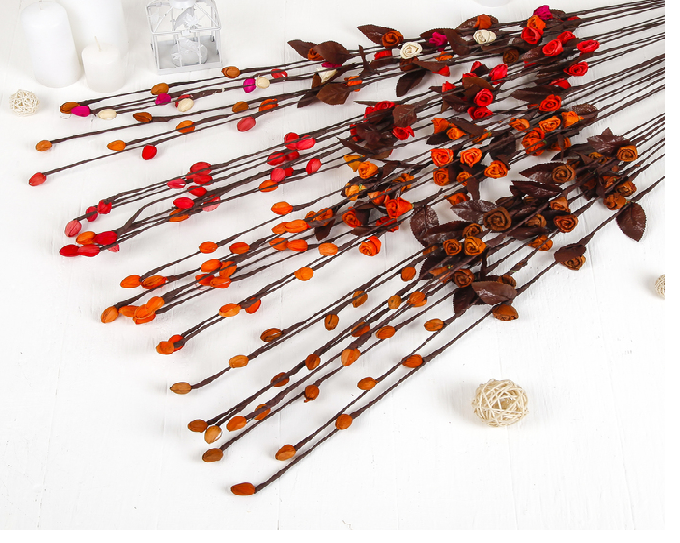 Декор ветка (105 см), Лоза розочки, Микс, 1 шт. 