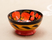 Солонка на каравай, 5,5×3 см, хохлома, 1 шт.