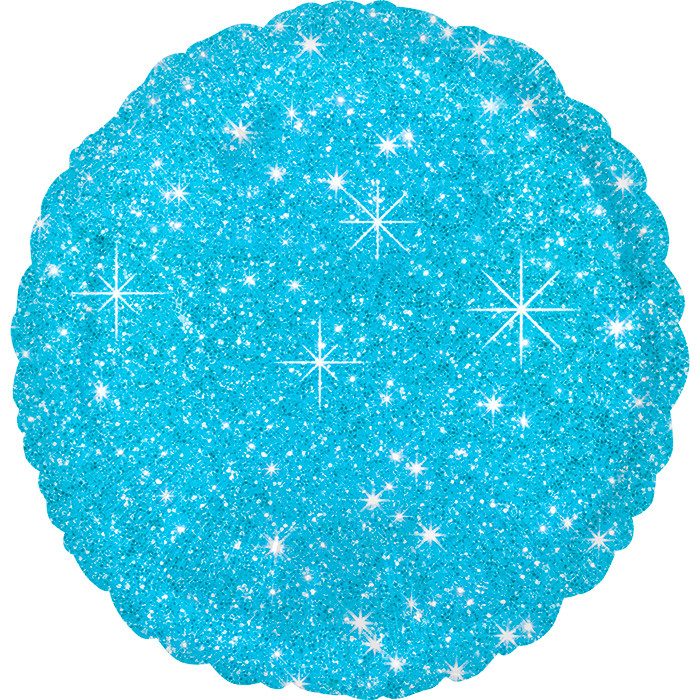 Шар (18"/45см) Круг, Блестящий голубой, 1 шт.