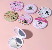 Зеркало складное c увел (d7см), "Сердечки", МИКС, 1 шт.