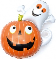 9a5120b2_79eb_11e8_a79b_005056c00008_39d001aa_094d_11ea_a822_0cc47a2bb92d Шар (31''/79 см) Фигура, Тыква и привидение, 1 шт.