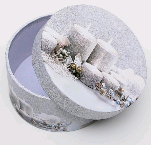 Коробка подарочная (10,8х5,2см), Серебристое волшебство, Микс, 1 шт.