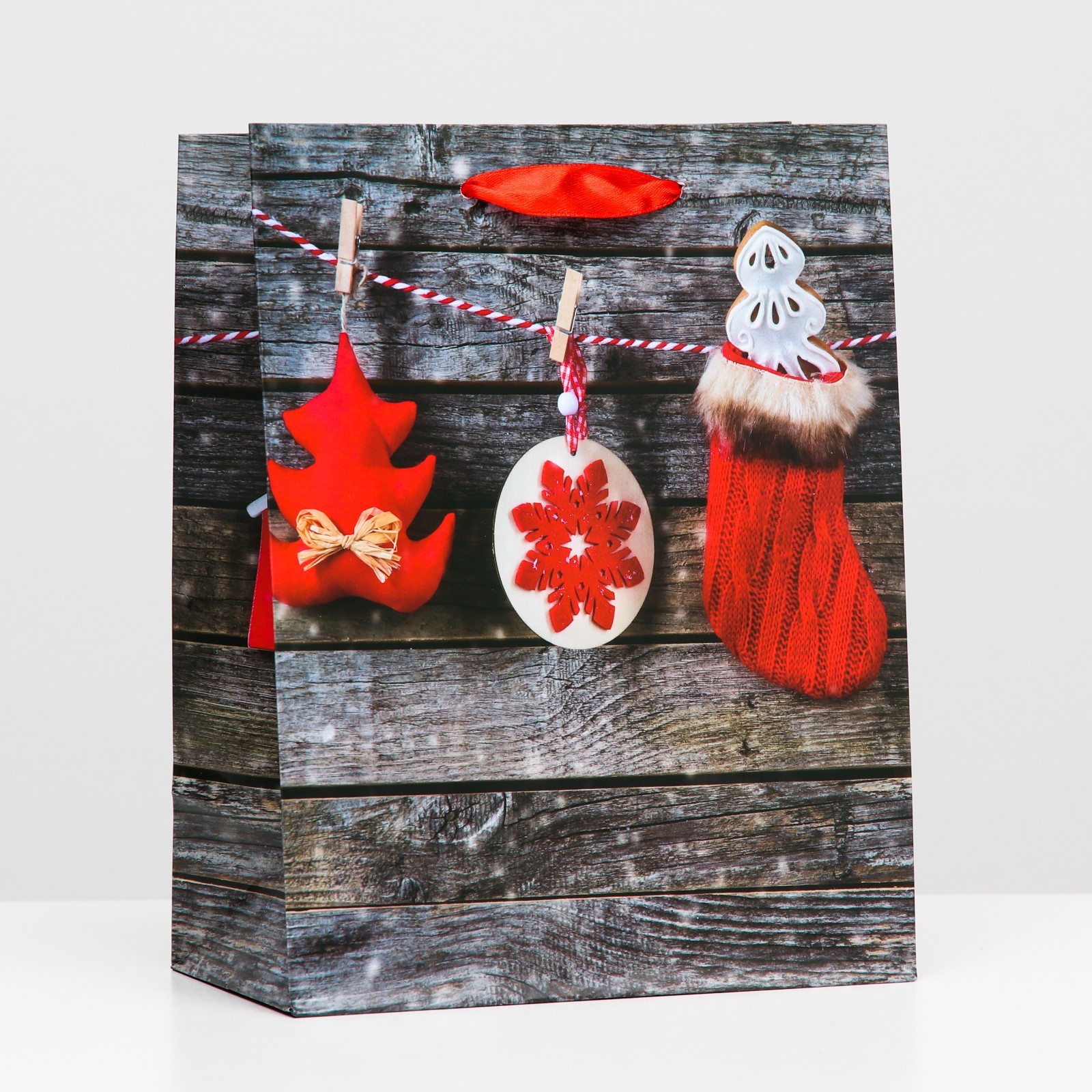 Пакет ламинированный (18*23*10 см), Игрушки на елку, 1 шт. 