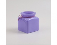 Ваза (Н10см), Квадрато, Сиреневая с лентой, 1 шт.