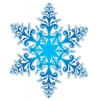 Наклейка "Снежинка", 10 шт.
