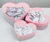 Коробка-сердце (18.5×17×7,5см), Любовь, 1 шт.