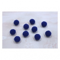 Помпоны Premium (1,5см), синий, 10 шт.