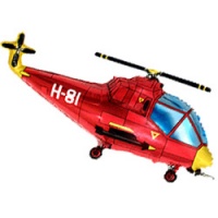 ec64bf7b3dd98ca24f3119e91a77bb03 Шар (14''/36 см) Мини-фигура, Вертолет, Красный, 1 шт.