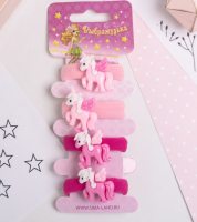 Резинка для волос "Волшебство" (3 см), набор 4 шт 