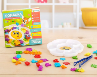 Игра ZABIAKA (Сортер с пинцетом), "Ромашка", 1 шт.