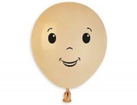 Шар (5"/13 см) Лицо мальчика, Натуральный, 50 шт.