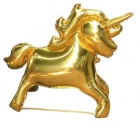 700 (27) Шар (31"/78см) Фигура, Золотой единорог, 1 шт.