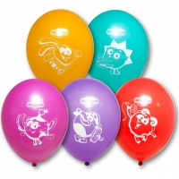 Шар (12"/30см) Смешарики, ассорти, пастель, 2ст., 50шт. 