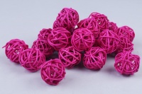 Шар из ротанга (3см), фуксия, 1 шт.