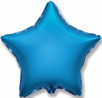 Шар (9''/23 см) Мини-звезда, Синий,  1 шт.