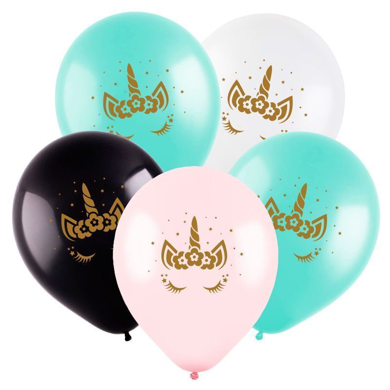 Шар (12"/30см) Глазки единорога, Ассорти Пастель 2 ст., 100 шт.