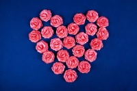 Бант "Роза" средняя без золота (4,5см) Красный, 25 шт.