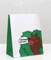 Пакет крафт (22*12*27см), Уай мама, 1 шт.