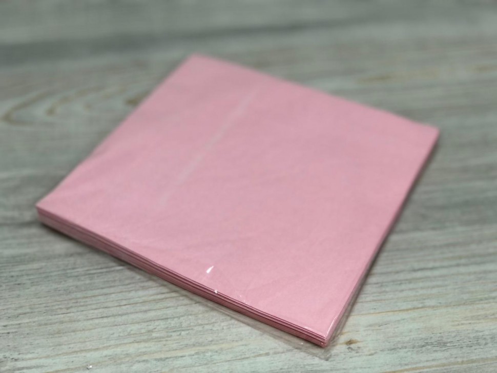 Салфетка (16,5 см) Однотонная, Розовый, 20 шт.