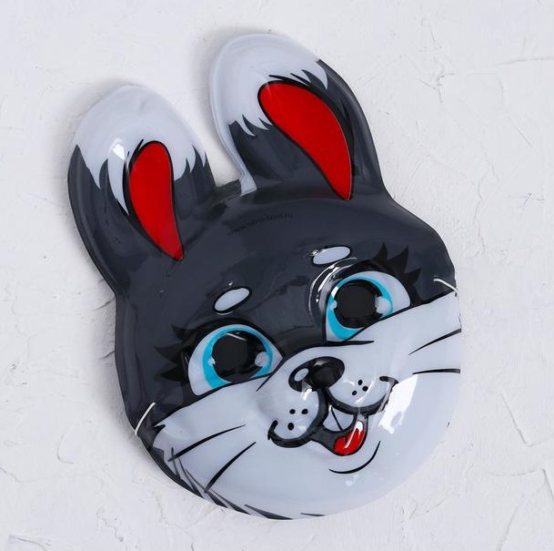 Маска пластик "Зайчик", 1 шт.