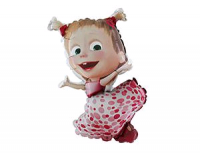 Безымянный Шар (17''/43 см) Мини-фигура, Маша с хвостиками, 1 шт.
