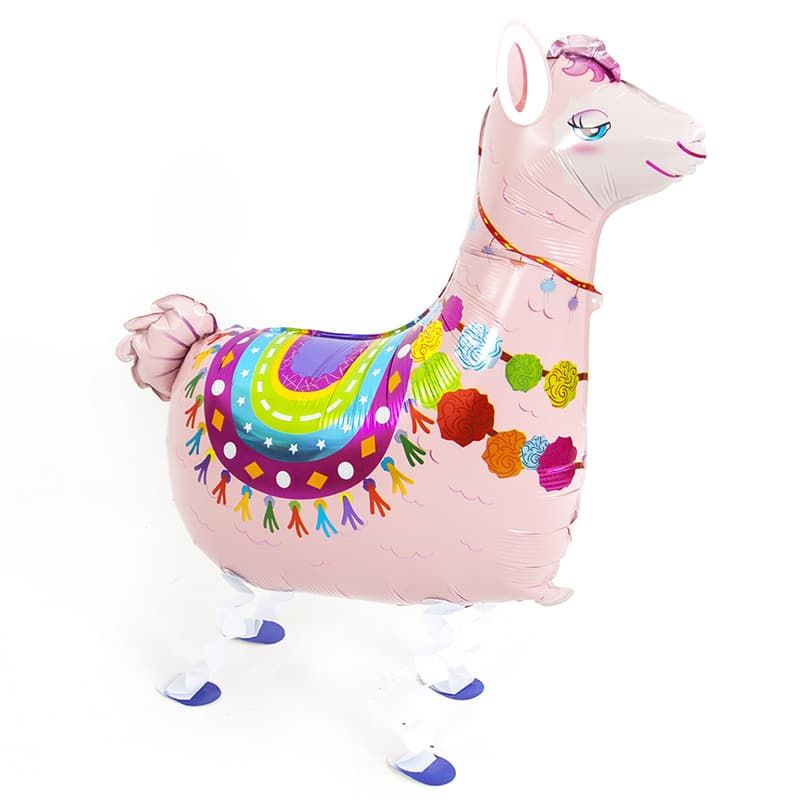 Шар (31''/79 см) Ходячая Фигура, Лама Альпака, Розовый, 1 шт. Шар (31''/79 см) Ходячая Фигура, Лама Альпака, Розовый, 1 шт.