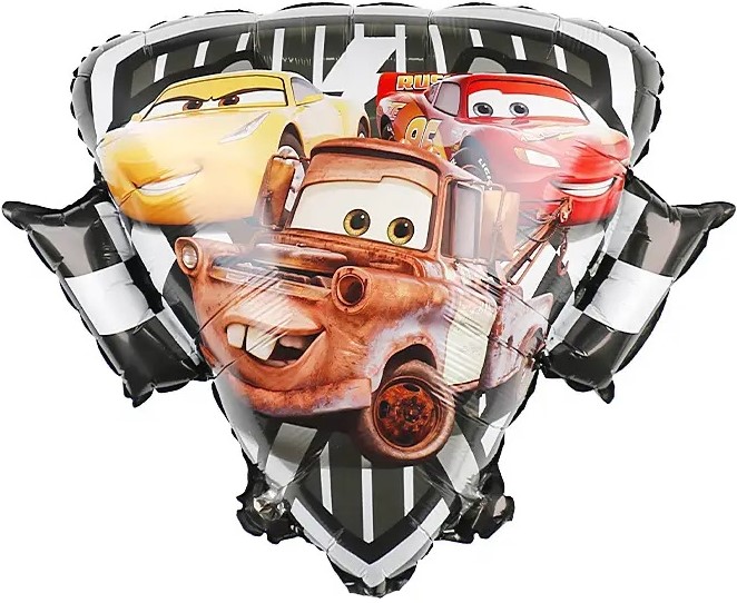 Шар (27''/70см) Фигура, Тачки, Герб Радиатор-Спрингс, 1 шт. Шар (27''/70см) Фигура, Тачки, Герб Радиатор-Спрингс, 1 шт.