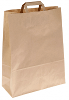 Пакет крафт без печати (35*15*45 см), плоская ручка, 1 шт.