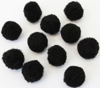Помпоны Premium (1,5см), черный, 10 шт.